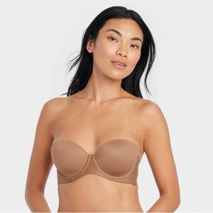 🥳 3/$26 Auden Tan Strapless Seamless Bra